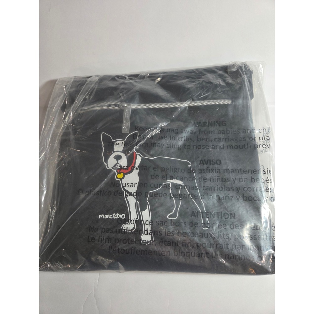 Marc Tetro Boston Terrier Dog Black Tote Bag Shoulder Bag Purse